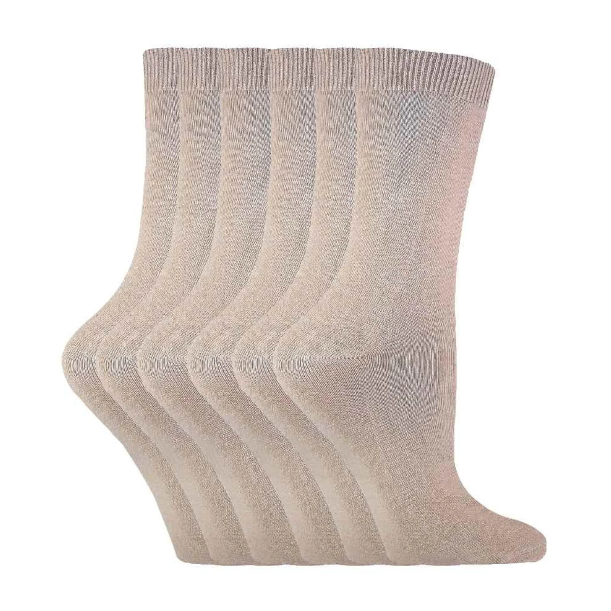 Ladies Plain Coloured Cotton Rich Dress Socks (Multipack Options) - Image 5