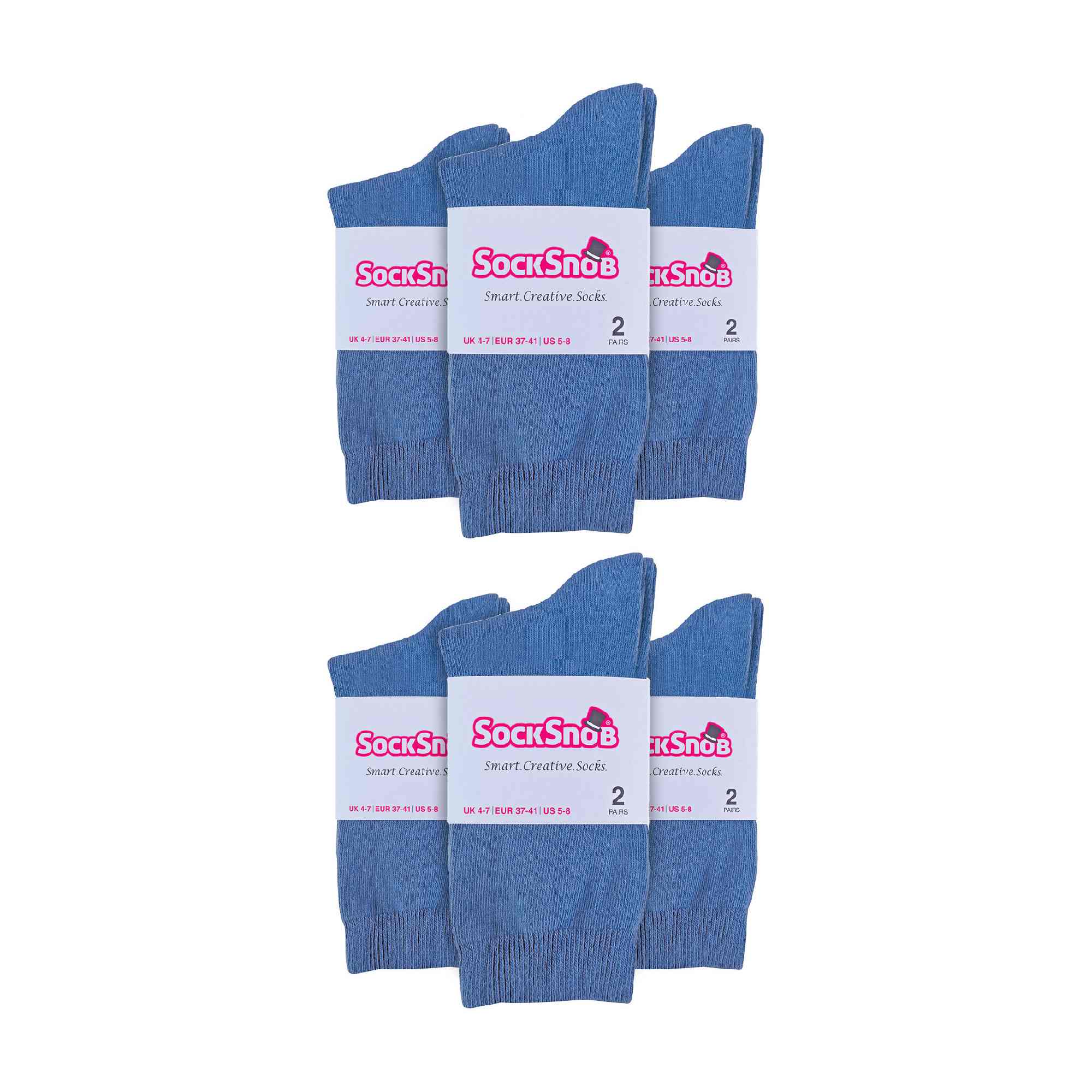 Ladies Plain Coloured Cotton Rich Dress Socks (Multipack Options) - Image 58