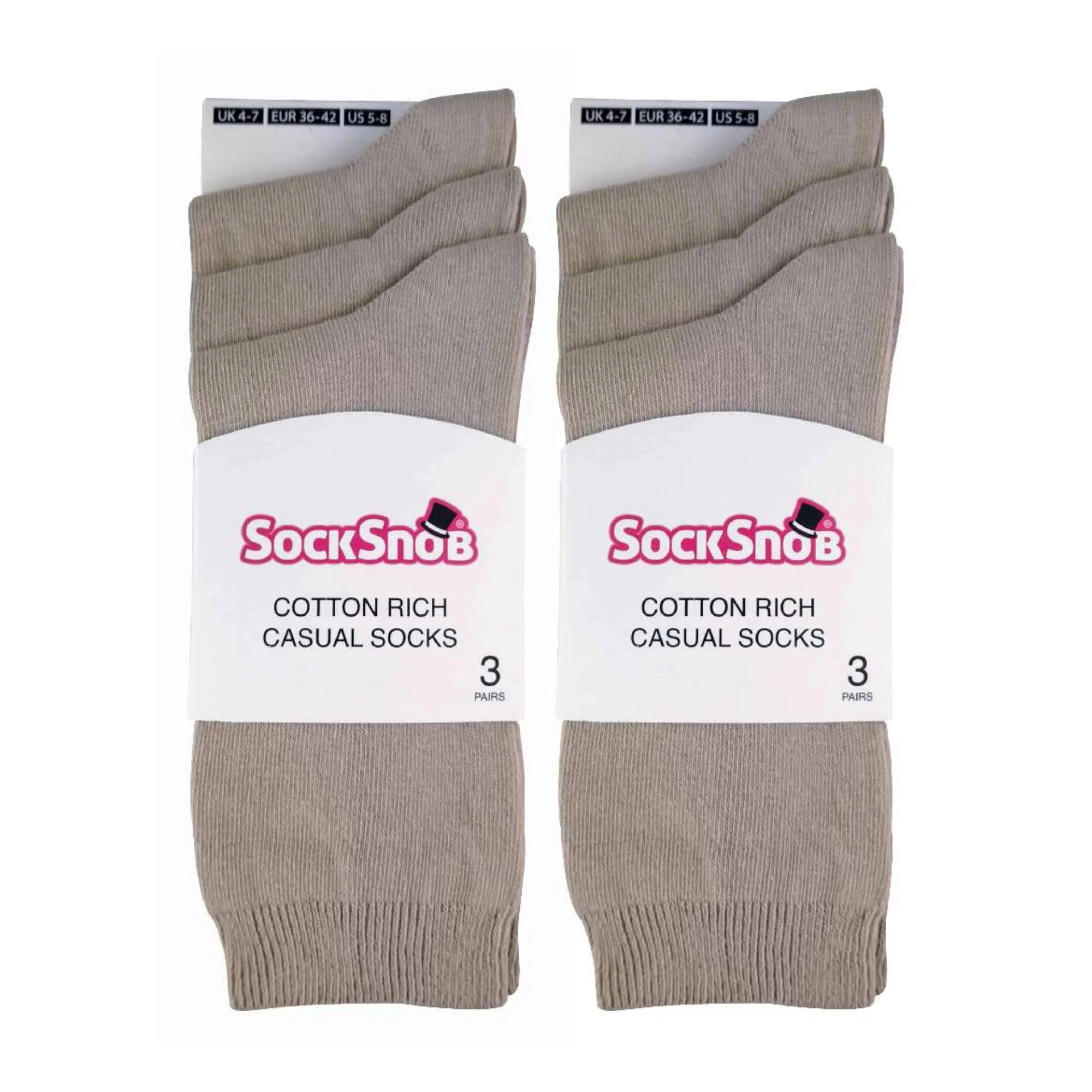Ladies Plain Coloured Cotton Rich Dress Socks (Multipack Options) - Image 6
