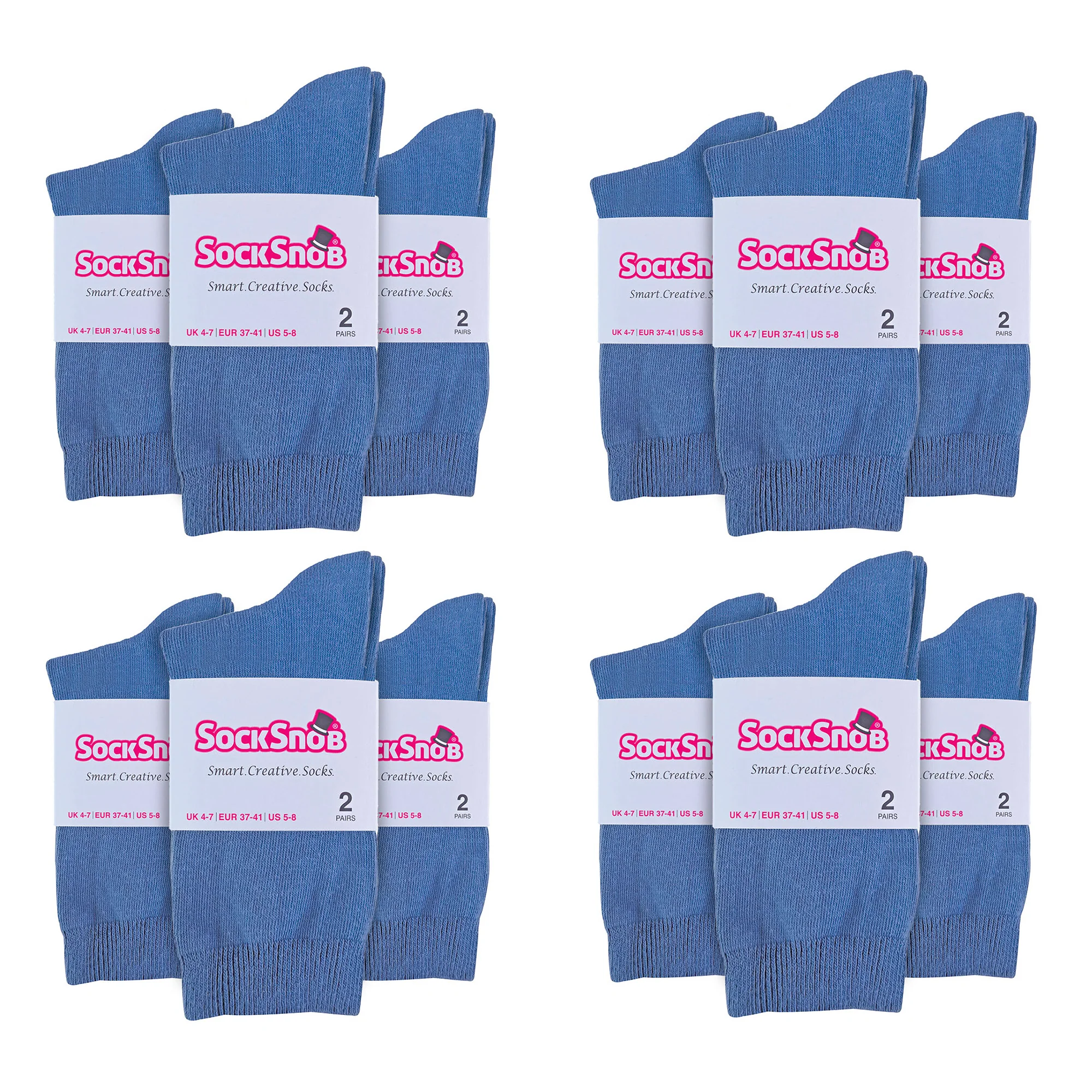 Ladies Plain Coloured Cotton Rich Dress Socks (Multipack Options) - Image 62