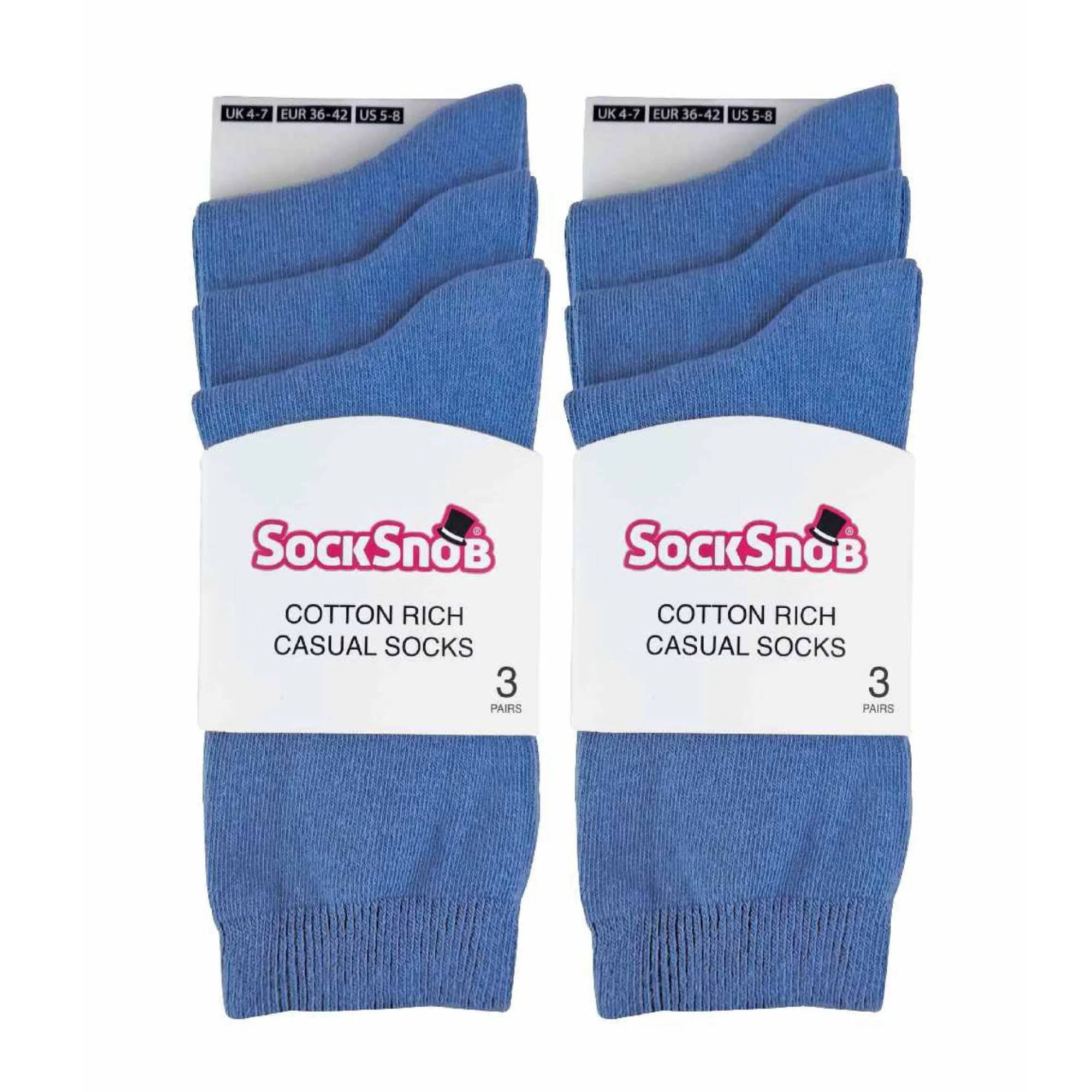 Ladies Plain Coloured Cotton Rich Dress Socks (Multipack Options) - Image 66