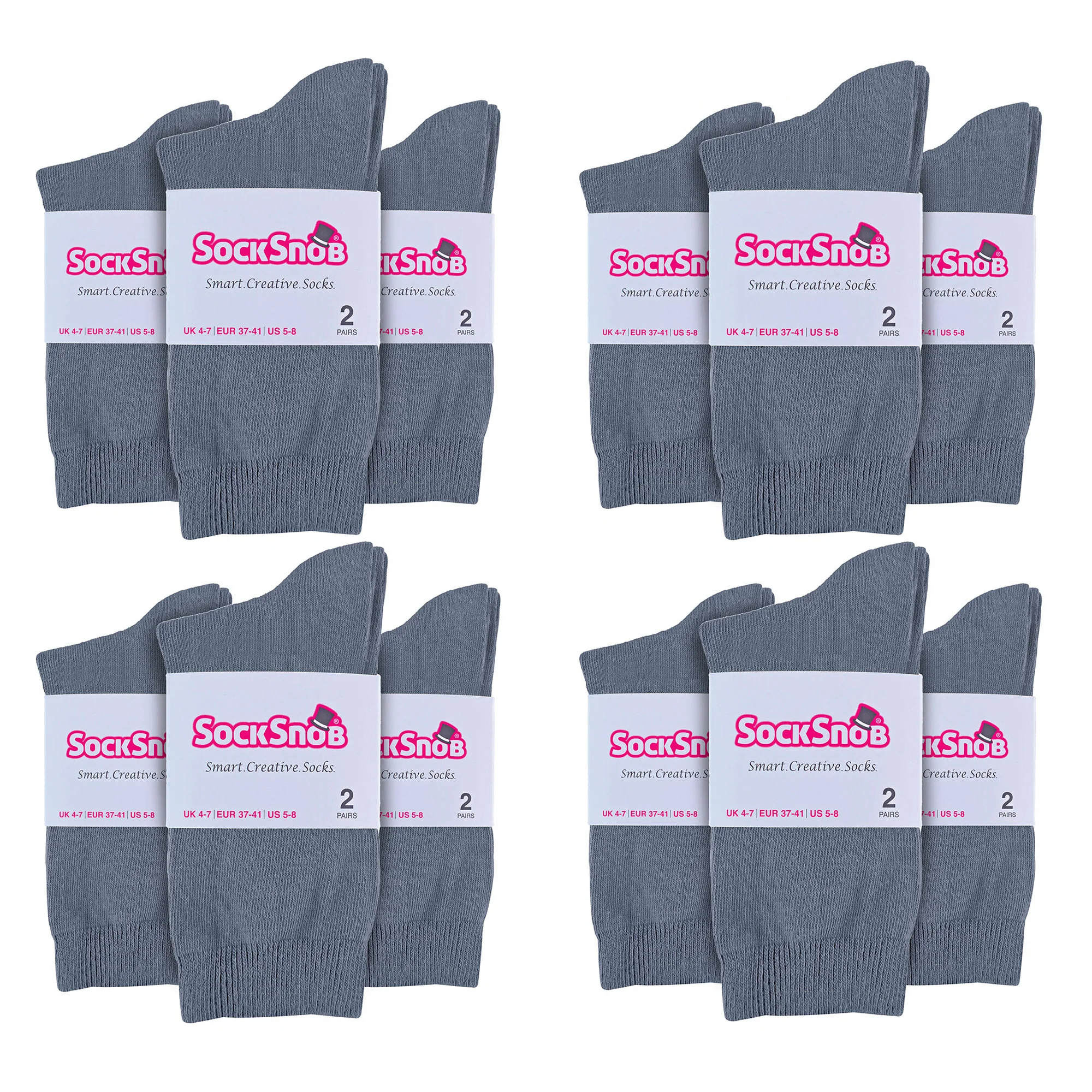 Ladies Plain Coloured Cotton Rich Dress Socks (Multipack Options) - Image 74