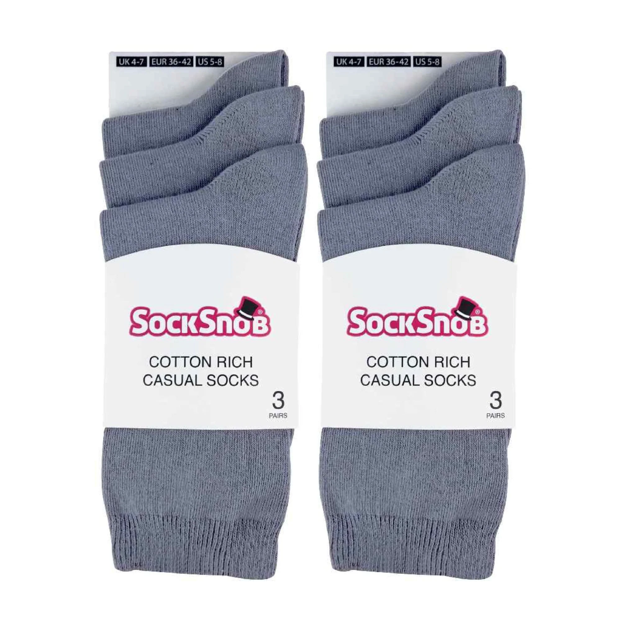 Ladies Plain Coloured Cotton Rich Dress Socks (Multipack Options) - Image 78