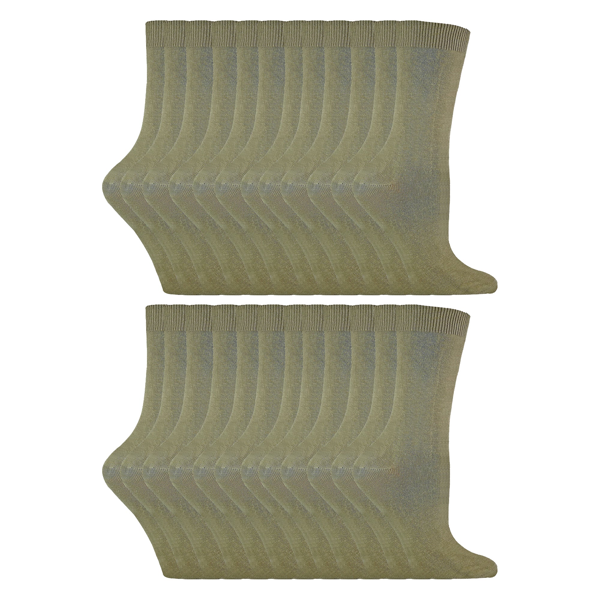 Ladies Plain Coloured Cotton Rich Dress Socks (Multipack Options) - Image 85