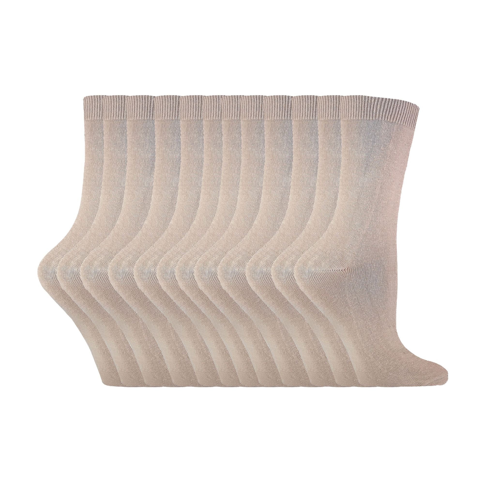 Ladies Plain Coloured Cotton Rich Dress Socks (Multipack Options) - Image 9