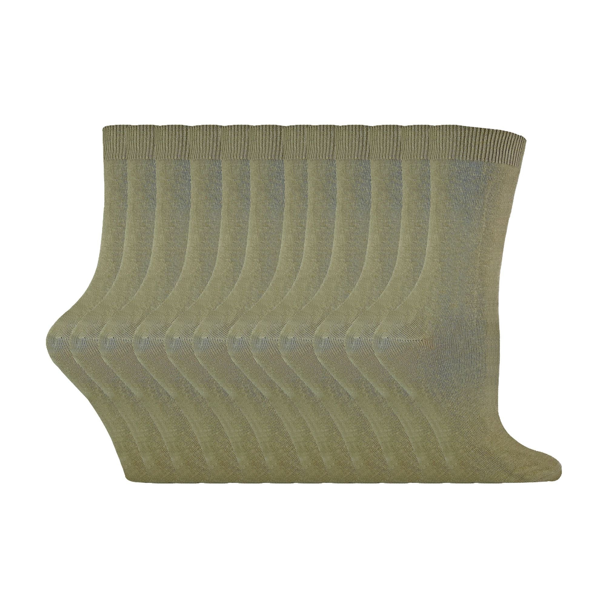 Ladies Plain Coloured Cotton Rich Dress Socks (Multipack Options) - Image 93