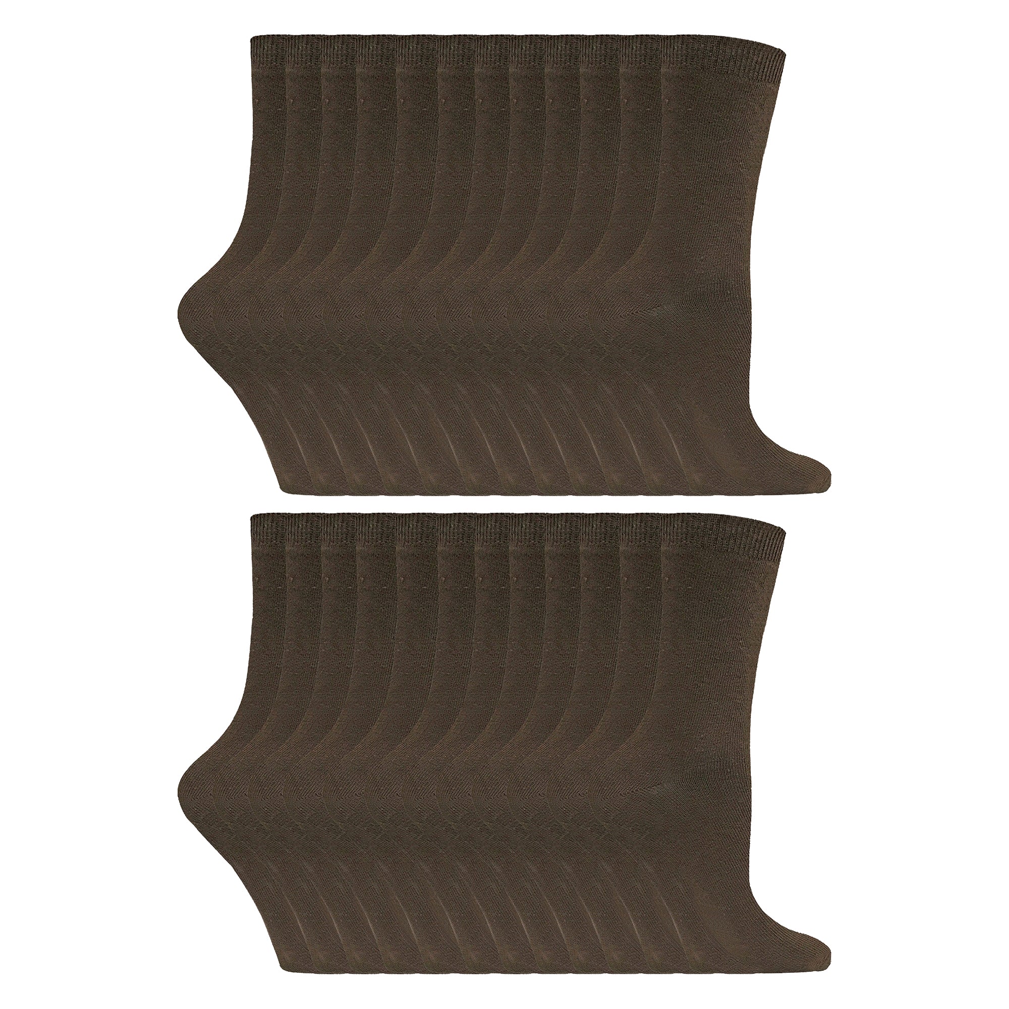 Ladies Plain Coloured Cotton Rich Dress Socks (Multipack Options) - Image 97