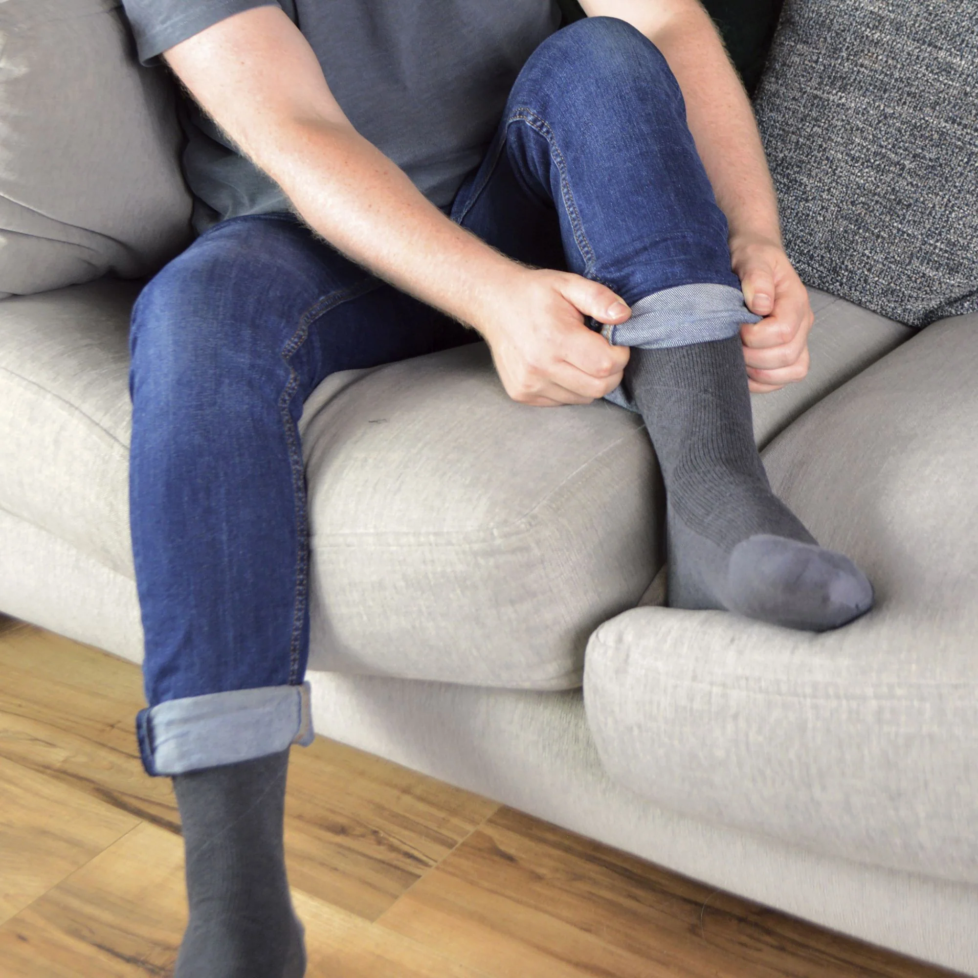 1 Pack Mens Luxury Breathable Bamboo Suit Dress Socks - Image 54