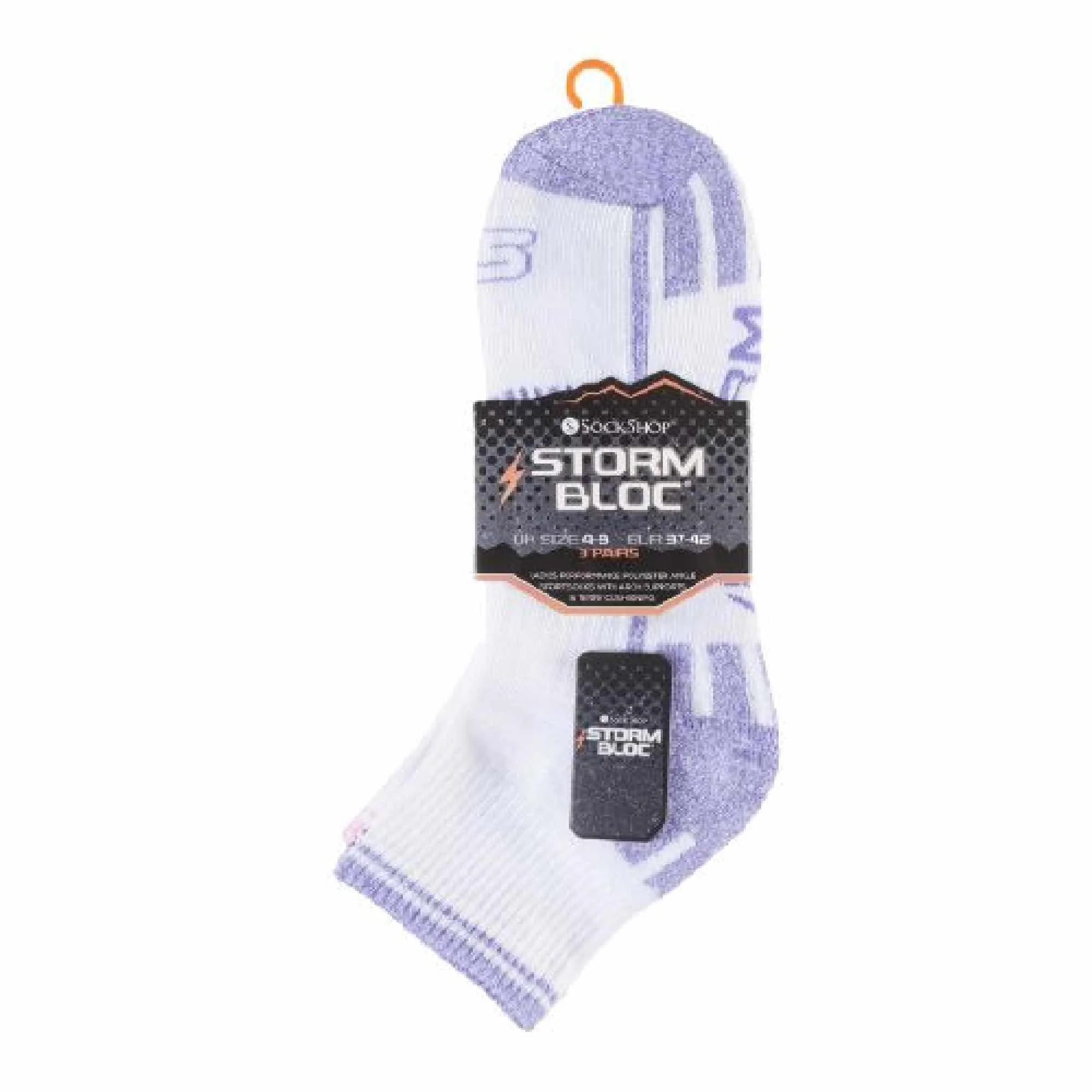 3 Pack Ladies Cushioned Sole Sport Ankle Socks with Arch Support - Image 10