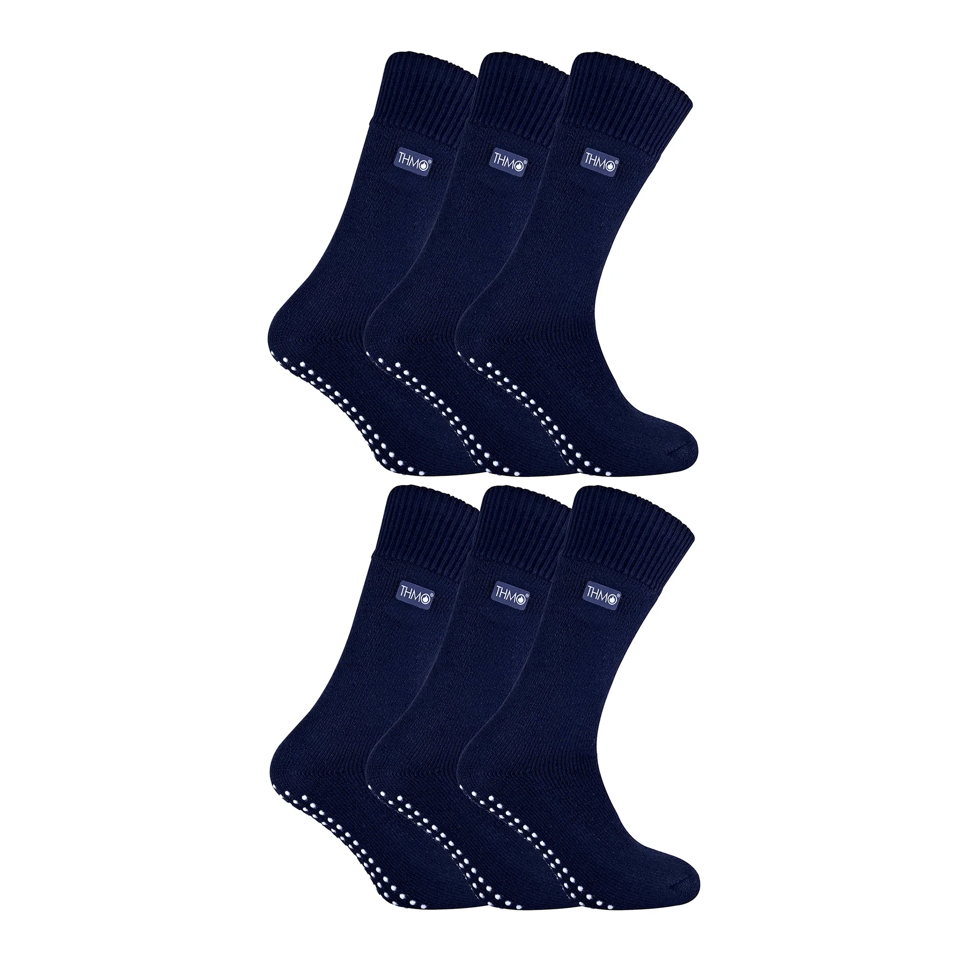 Mens Thermal Indoor Slipper Socks with Grips (Multipack Options) - Image 17