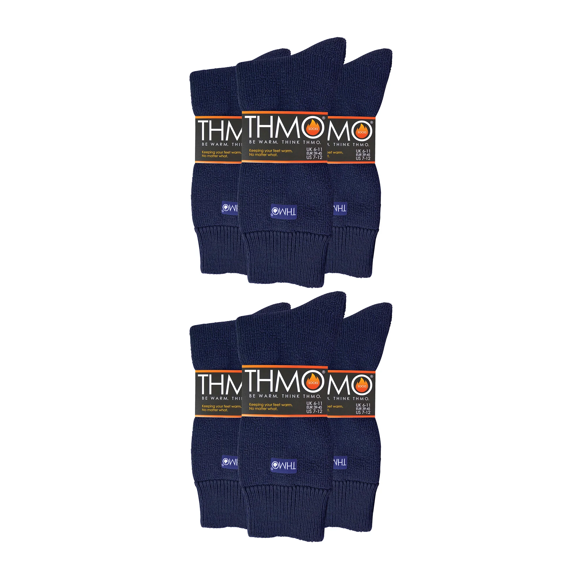 Mens Thermal Indoor Slipper Socks with Grips (Multipack Options) - Image 18