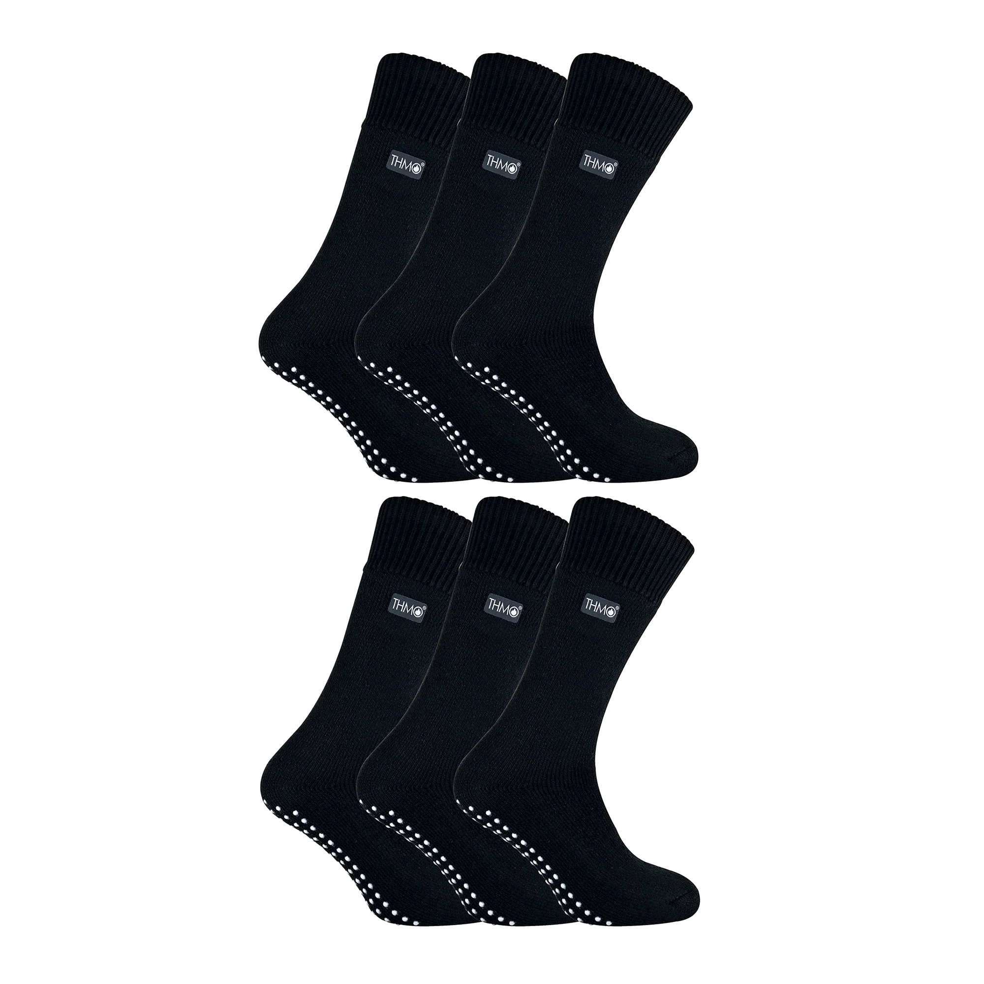 Mens Thermal Indoor Slipper Socks with Grips (Multipack Options) - Image 7