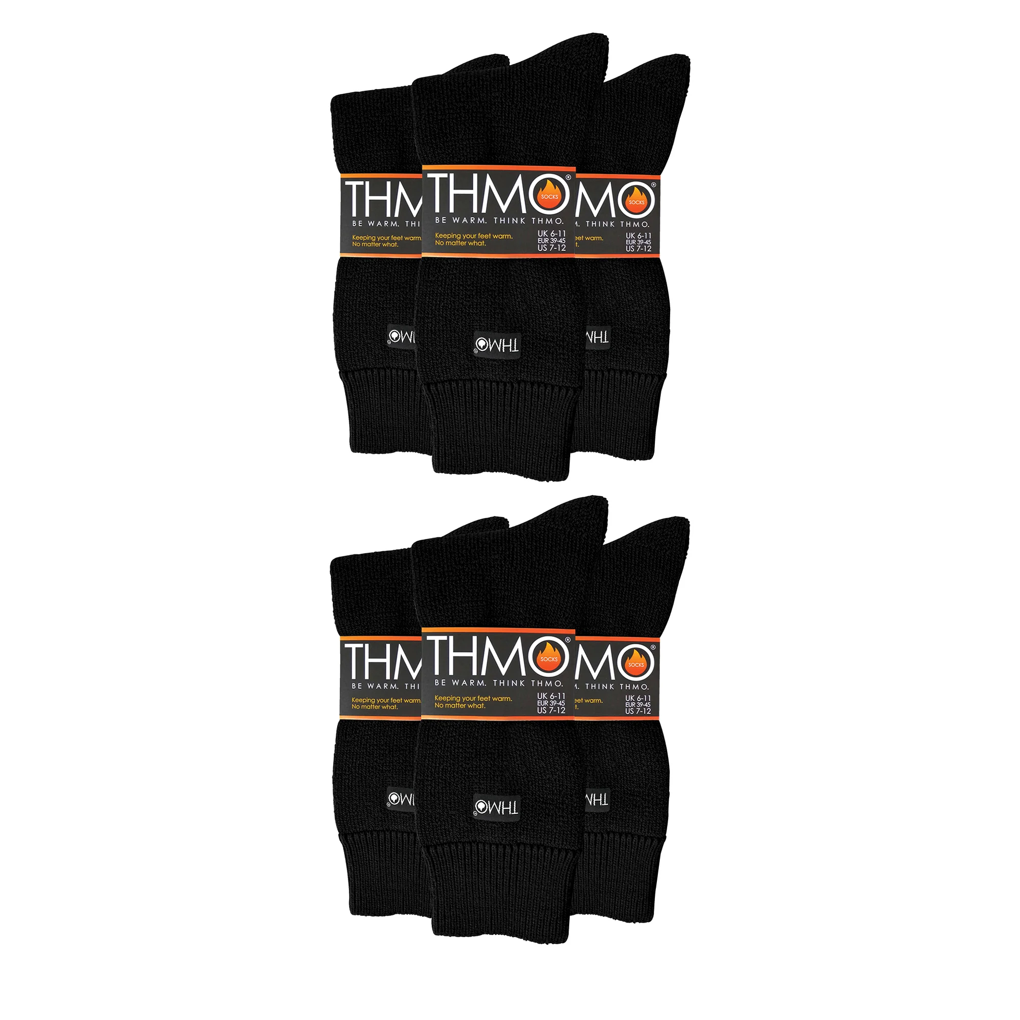 Mens Thermal Indoor Slipper Socks with Grips (Multipack Options) - Image 8