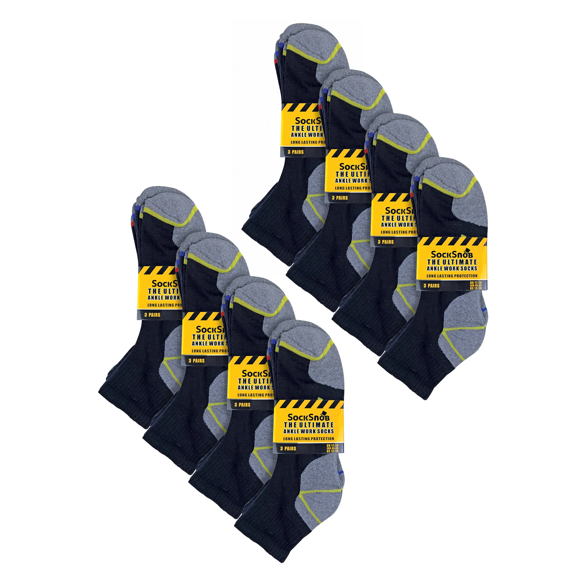 Mens Ultimate Cotton Quarter Length Short Work Socks (Multipack Options) - Image 10