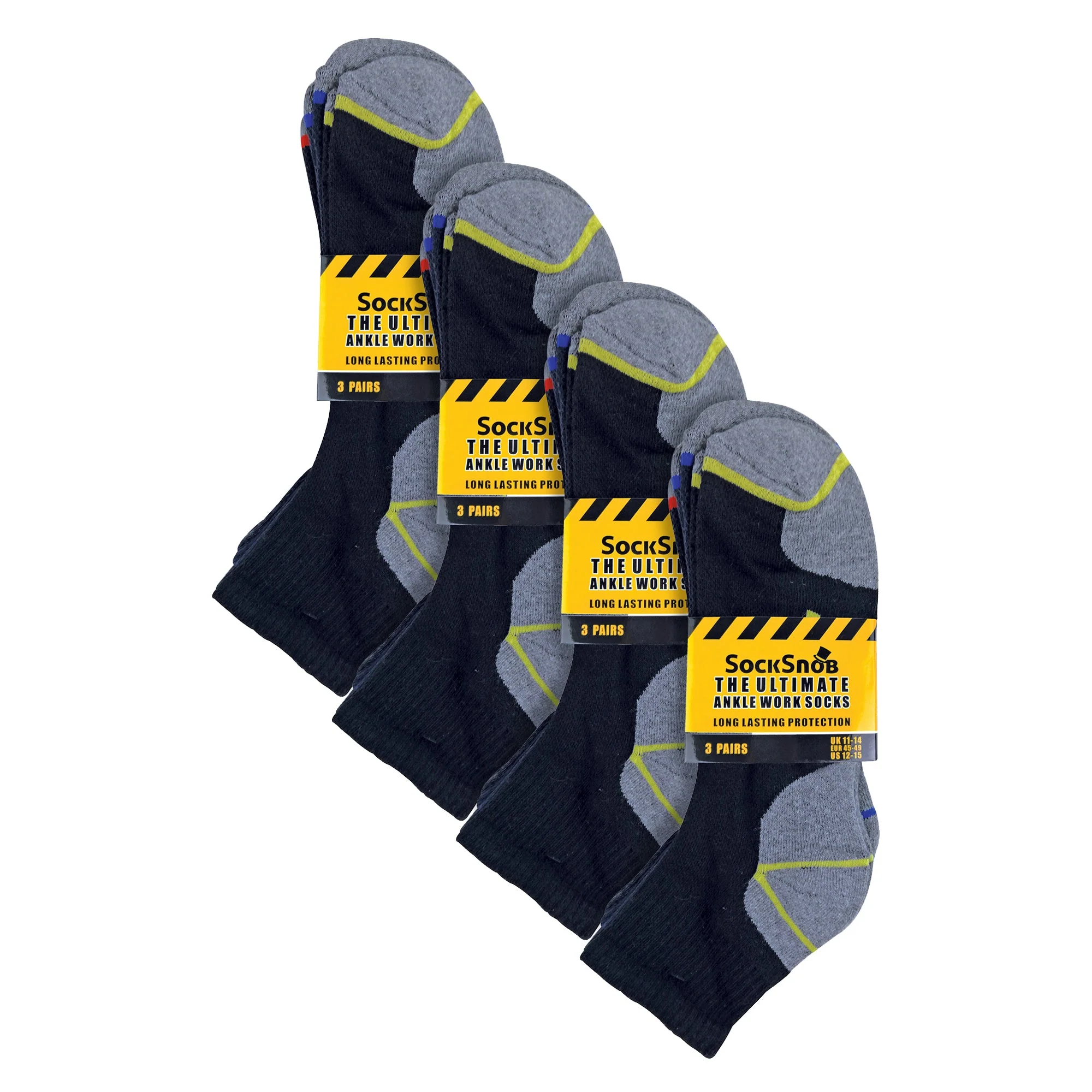 Mens Ultimate Cotton Quarter Length Short Work Socks (Multipack Options) - Image 6