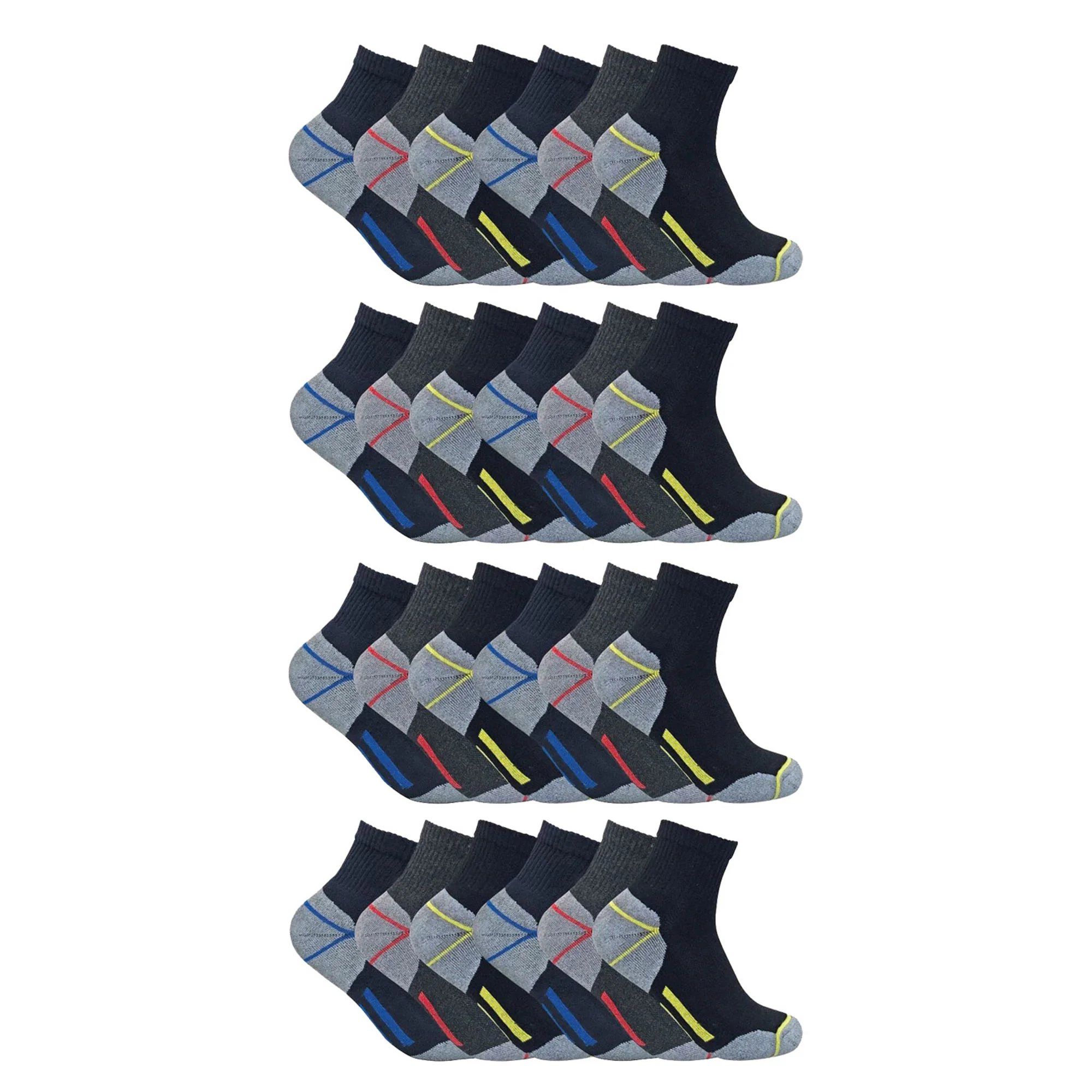 Mens Ultimate Cotton Quarter Length Short Work Socks (Multipack Options) - Image 9