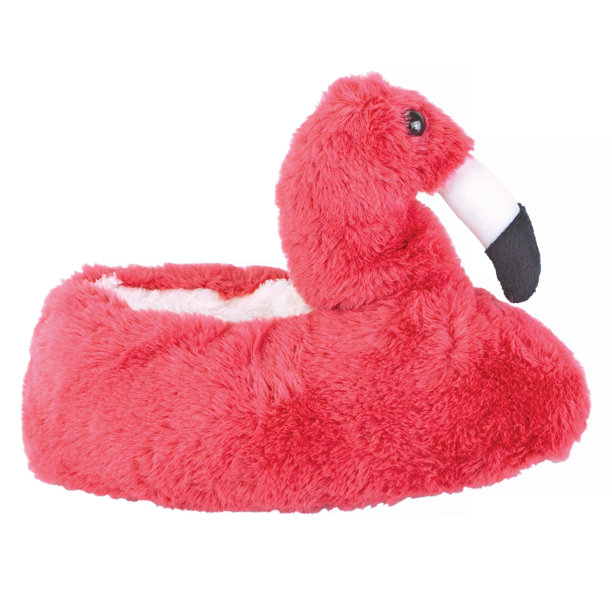 Ladies Novelty Pink Plush Flamingo Slippers (3 Sizes) - Image 4