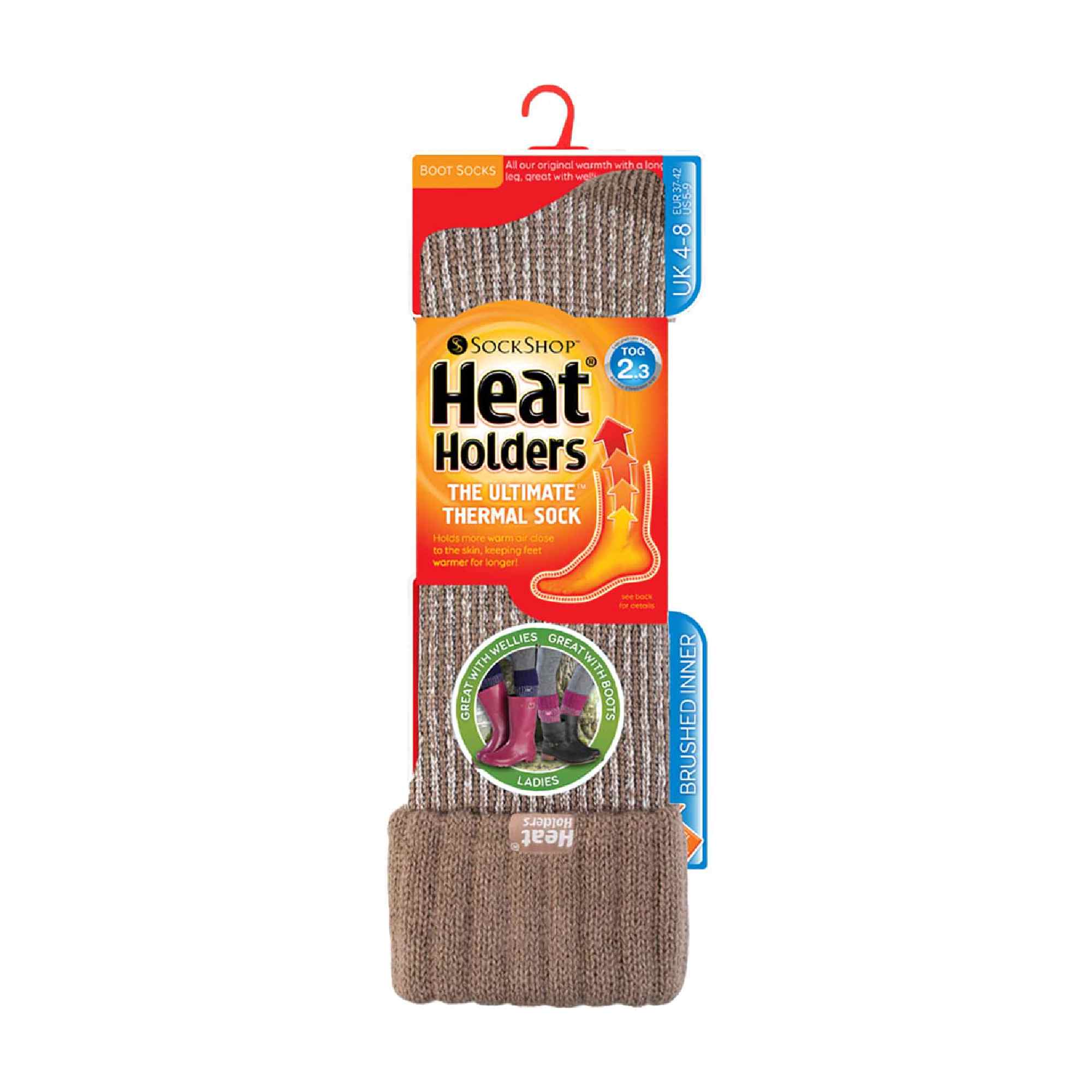 Ladies Thick Winter Warm Knee High Ribbed Thermal Boot Socks - Image 6