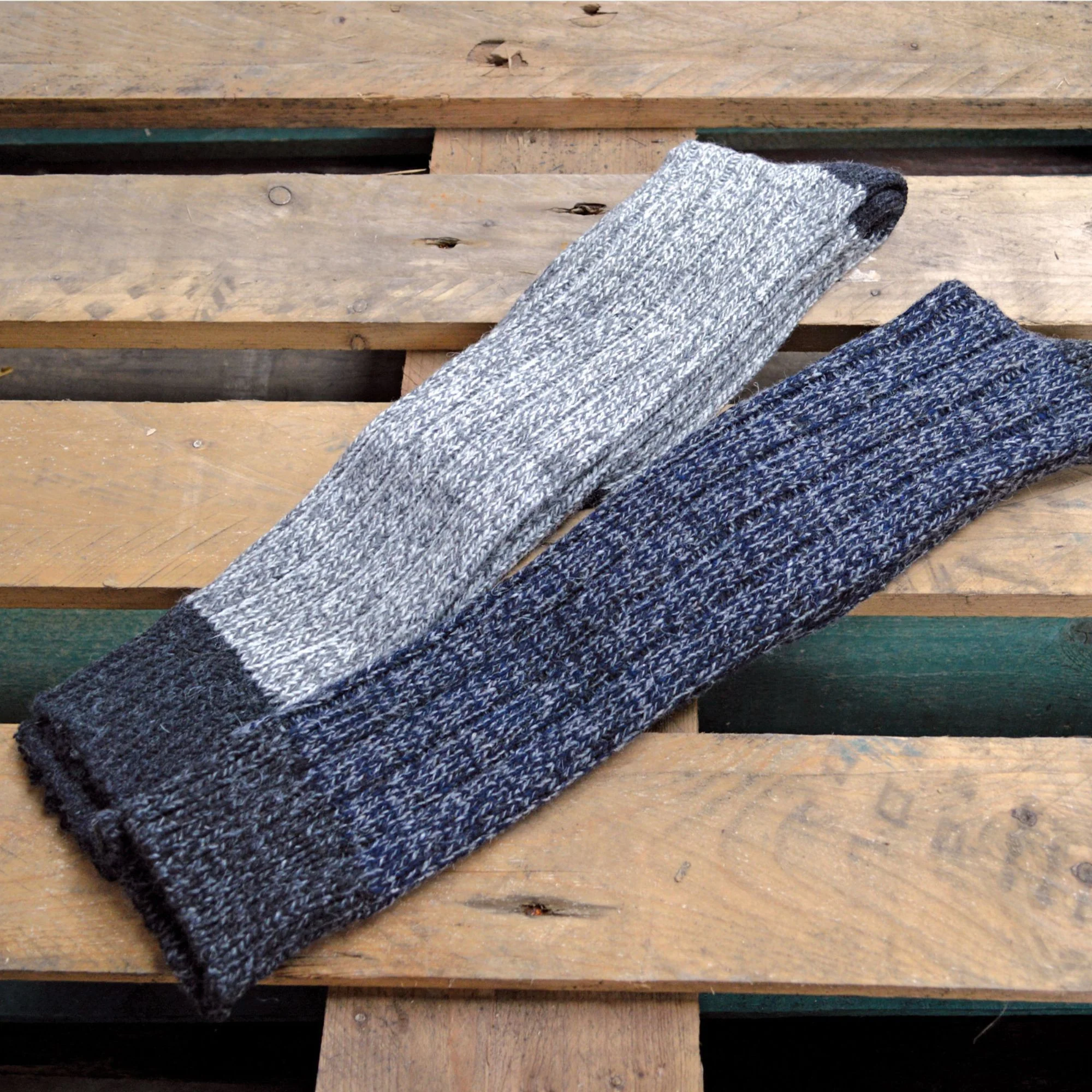 3 Pack Mens Extra Long Knee High Knitted Wool Boot Socks - Image 7